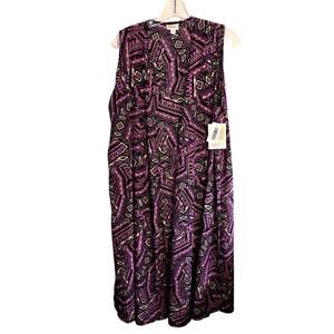 NWT Lularoe Medium Purple Cover Up Women's Maxi BOHO Miss Size 8 10 M New Tags